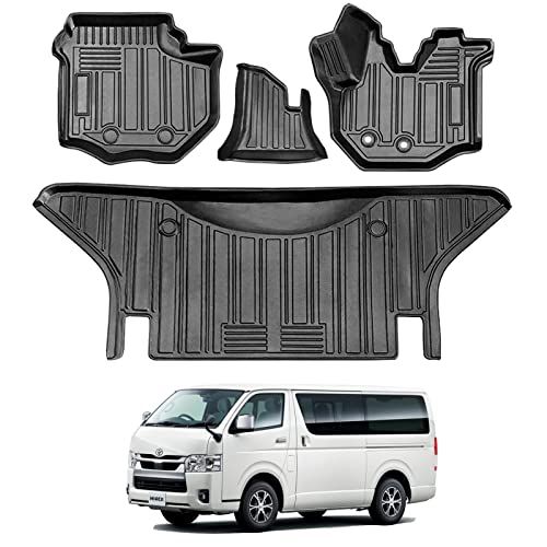 トヨタ ハイエース 200系 3Dフロアマット HIACE TRH KDH2系 1/2/3/4/5型 立体フロアマット オートマ用 前席& 2列目 TPE素材 カスタムパーツ 防水 滑り防止 耐汚れ 消臭/抗菌効果 車種専用設計 取付簡単 保 1afae722 10,494円