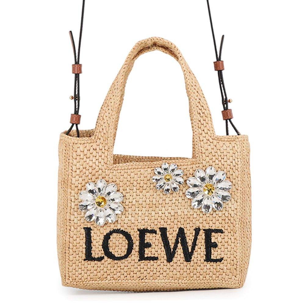 ロエベ ハンドバッグ フォント トート ミニ ラフィア レザー ALF1V46X12 LOEWE 2way