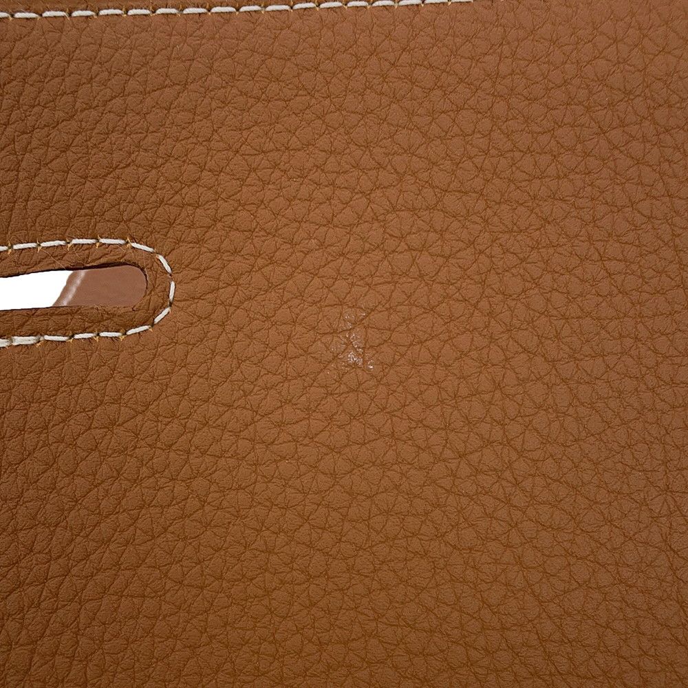 エルメス ショルダーバッグ スティーブライト ジュニア ゴールド/シルバー金具 トゴ W刻印 HERMES メンズ