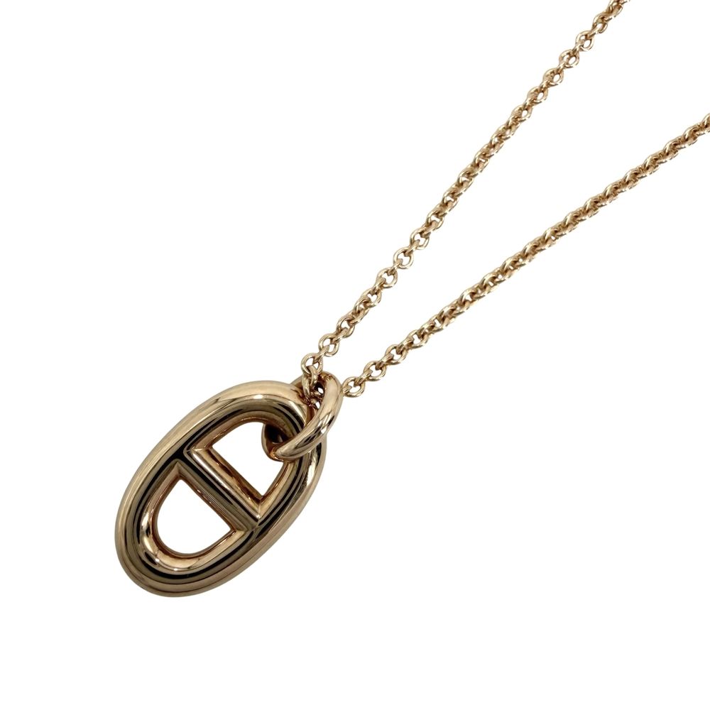 エルメス ネックレス レディース シェーヌダンクル ファランドールPM アクセサリー ペンダント アジャスター付き 18金PG Au750 HERMES K18ピンクゴールド ゴールド 約5.3g【中古品】