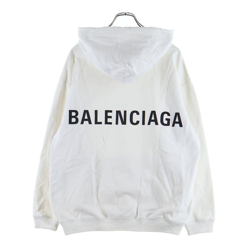 BALENCIAGA (バレンシアガ) 17AW Back Logo Hoodie バックロゴプリント プルオーバー パーカー フーディ ホワイト 508184 TYK54