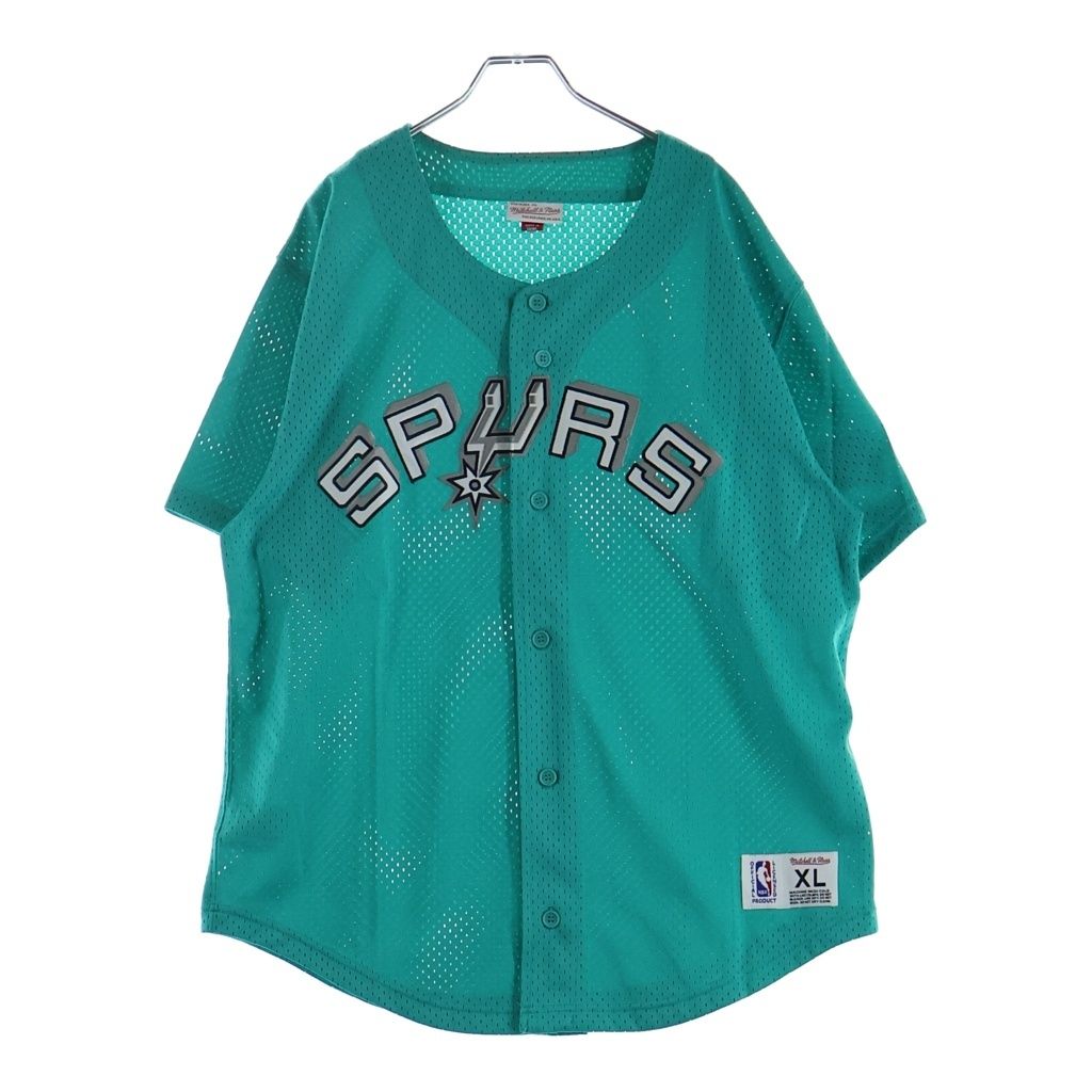 Mitchell&Ness (ミッチェル アンド ネス) メッシュ ベースボール 半袖シャツ ライトブルー