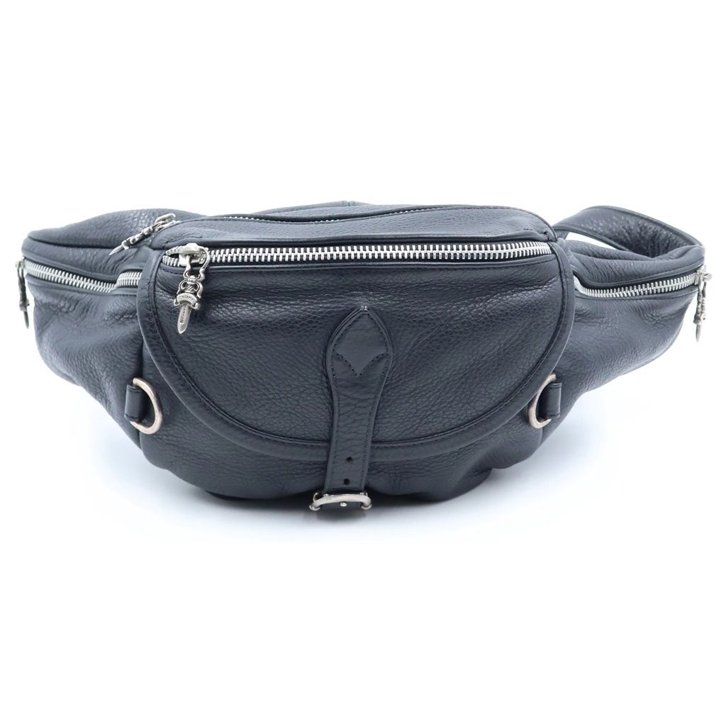 CHROME HEARTS (クロムハーツ) #1 SNAT PACK スナットパック ダガージップ ガンスリンガーベルト レザーウエストバッグ ブラック BCA378 311,850円