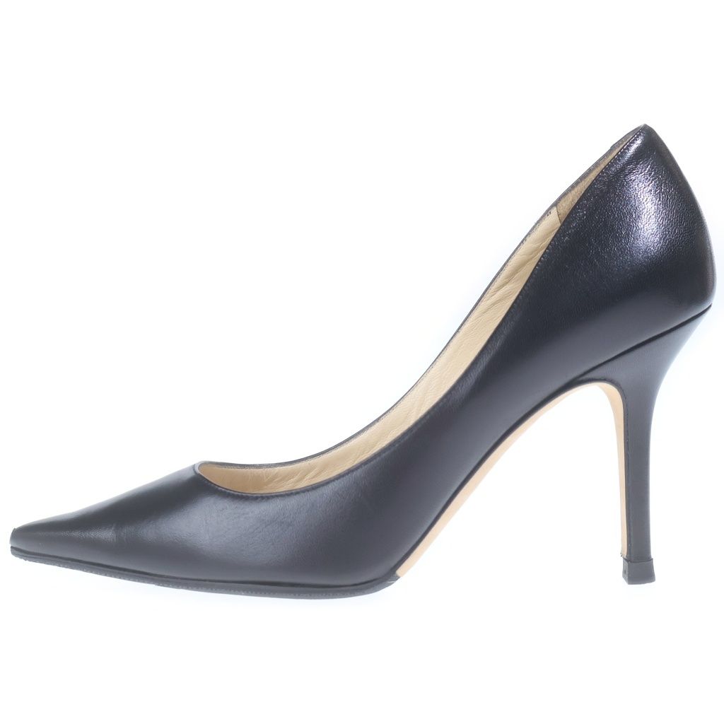 JIMMY CHOO (ジミーチュウ) AGNES アグネス レザー ポインテッドトゥ パンプス ピンヒール ハイヒール シューズ #35 ブラック 16,060円
