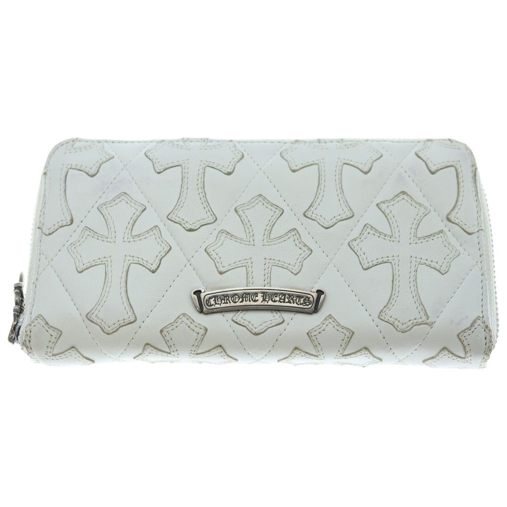 CHROME HEARTS (クロムハーツ) REC F ZIP QUILTED WALLET セメタリー