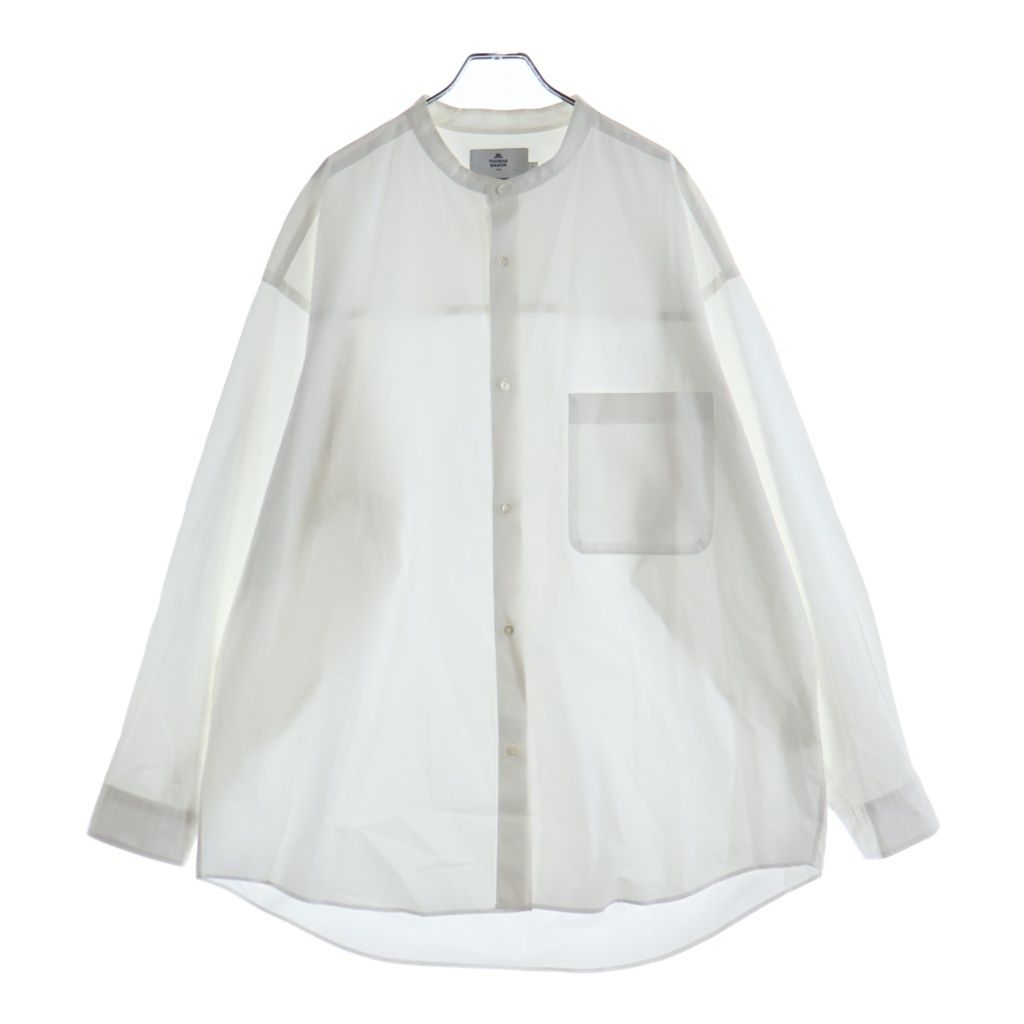 Graphpaper (グラフペーパー) 20AW ×THOMAS MASON OVERSIZED BAND COLLAR SHIRT トーマス メイソン オーバーサイズド バンド カラー 長袖シャツ ホワイト GM204-50228B 10,877円