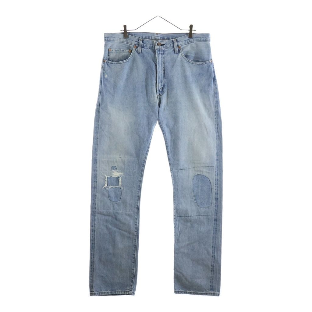 Levi's VINTAGE CLOTHING (リーバイス ビンテージ クロージング) 505 67年モデル復刻 ハードウォッシュ リペア加工モデル ジッパーフライ ストレート デニムパンツ インディゴ 67505-0111