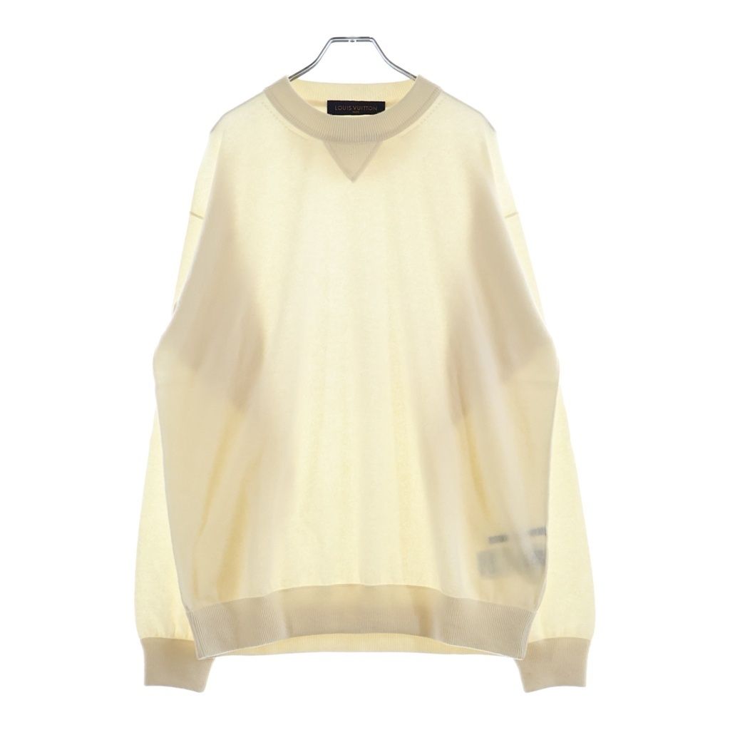 LOUIS VUITTON (ルイヴィトン) 19SS Cashmere Logo Knit インサイドアウト カシミヤ クルーネックニット アイボリー RM191 JZE HGN62W 23,430円