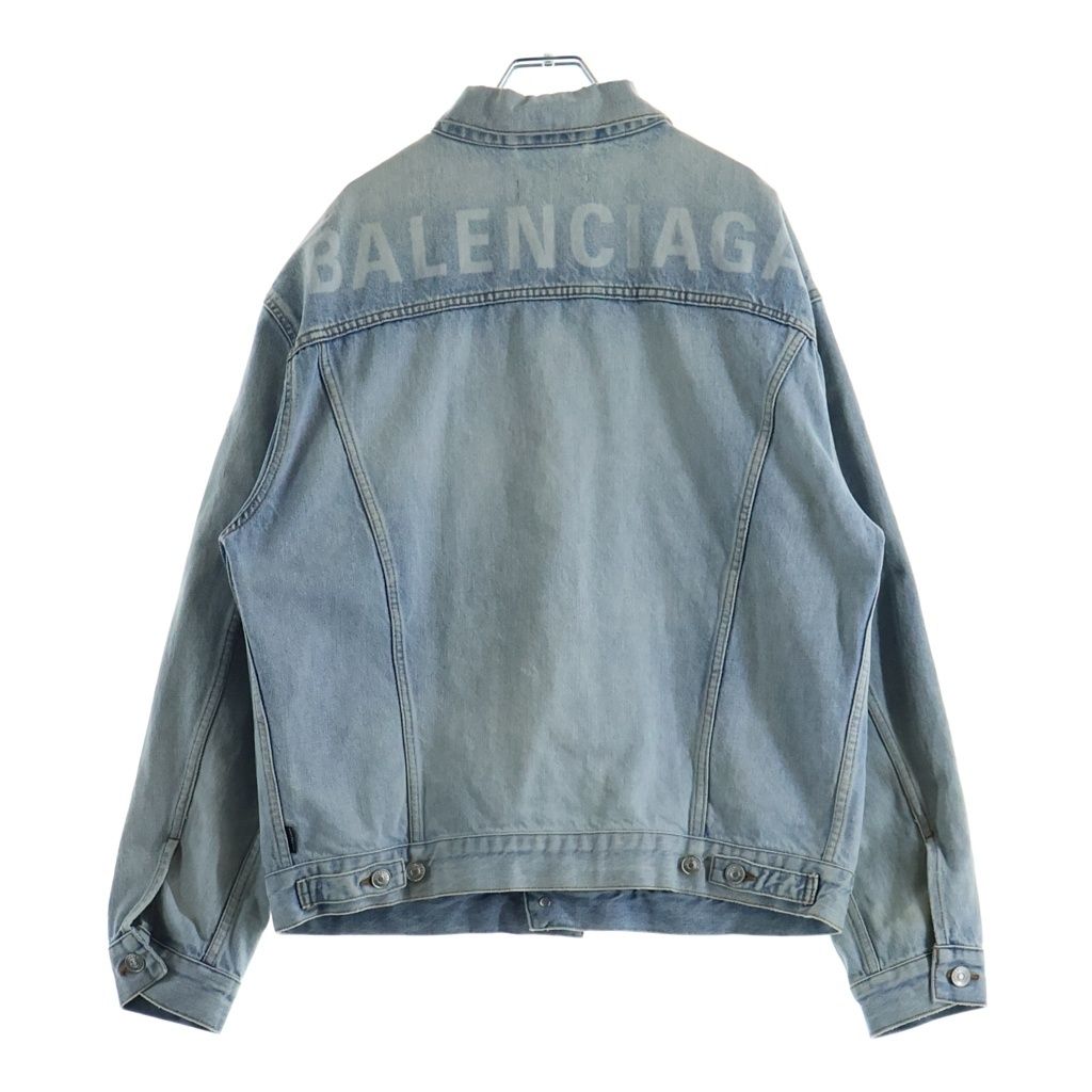 BALENCIAGA (バレンシアガ) バックロゴ デニムジャケット ジージャン ライトブルー 534553 TYE14