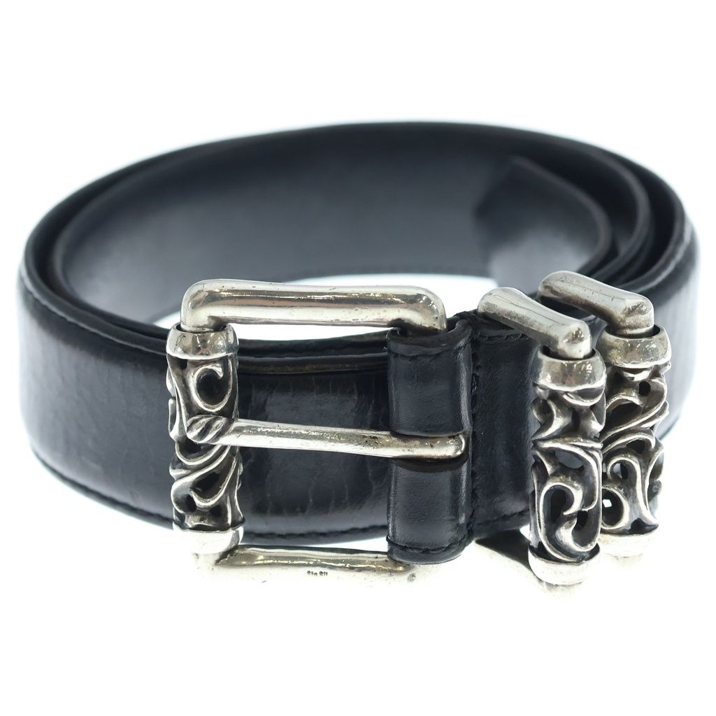 CHROME HEARTS (クロムハーツ) BLT ROLLER 3PC1.5inch 3PCローラーバックル レザーベルト シルバー