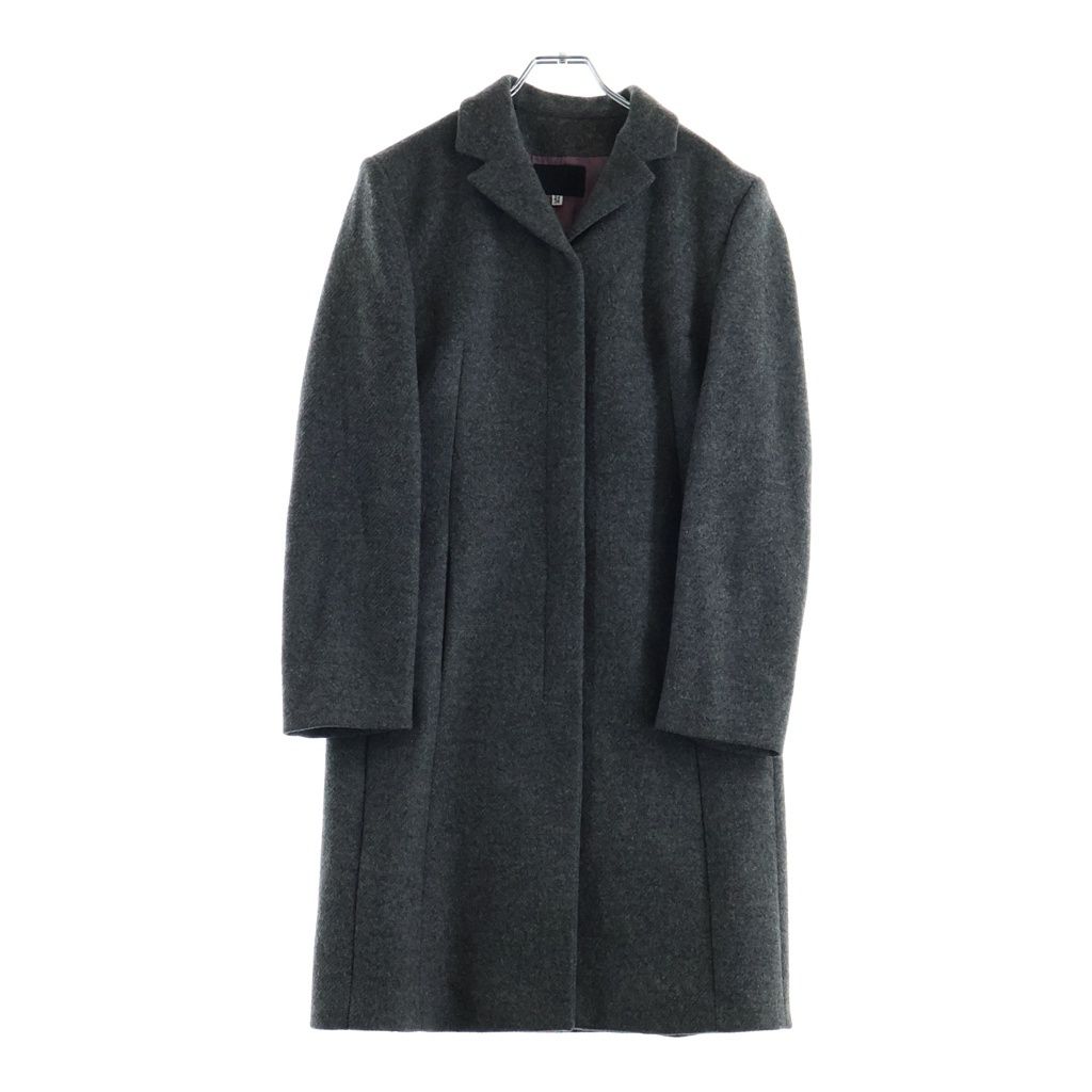 DOLCE & GABBANA (ドルチェアンドガッバーナ) スナップボタン ウールステンカラー ロングコート レディース グレー 12,418円