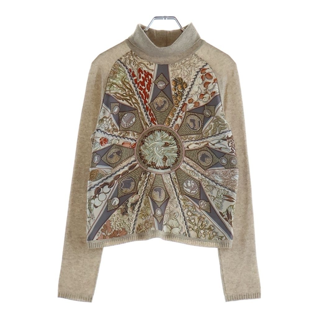 HERMES (エルメス) マルジェラ期 AUXPAYSDESEPICES スパイスの土地で ツイルレーヌ セーター タートルネック ベージュ シルク×カシミヤ