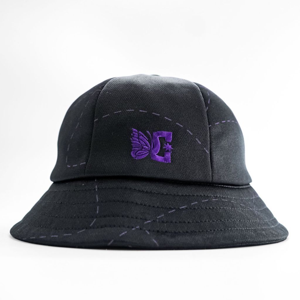 Needles × DC SHOES バルミューダハット Bermuda Hat バケットハット ブラック パープル 刺繍 6,853円