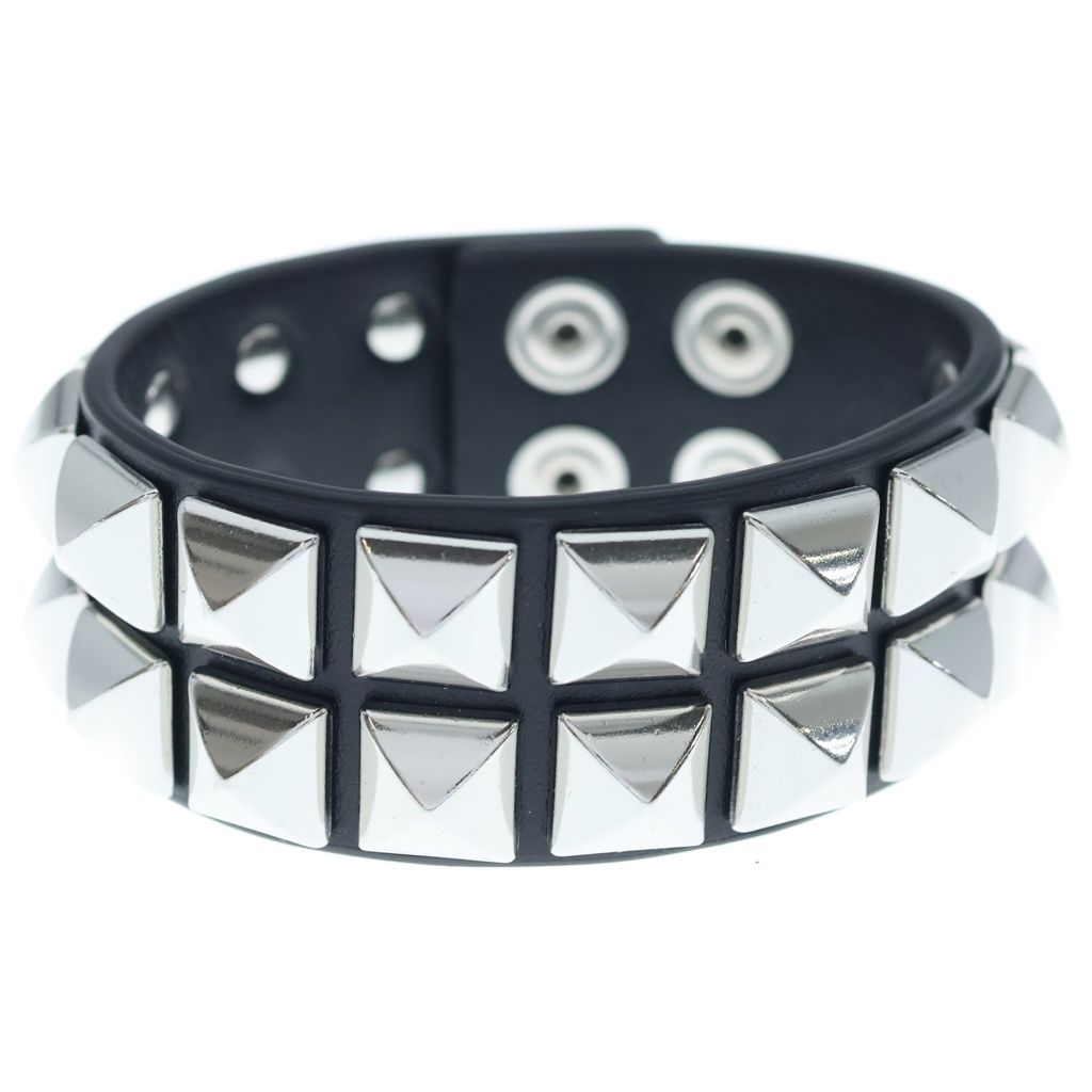 SUPREME (シュプリーム) 26SS Studded Leather Bracelet スタッズ レザー ブレスレット ブラック