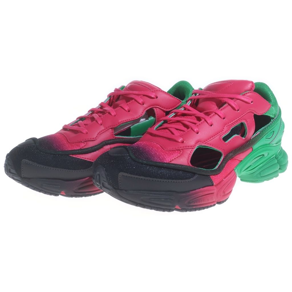 adidas by RAF SIMONS (アディダス バイ ラフシモンズ) レプリカントオズウィーゴ ハイカットスニーカー ピンク×グリーン