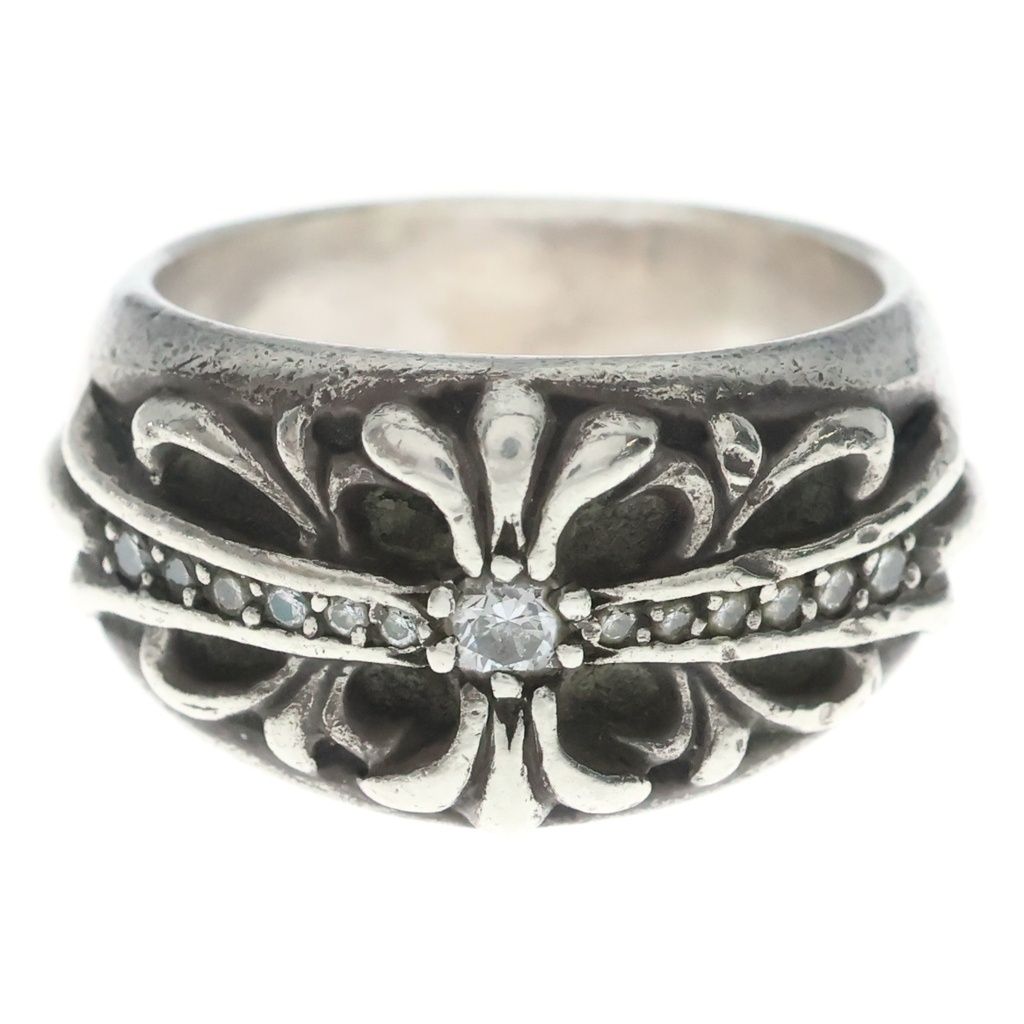 CHROME HEARTS (クロムハーツ) FLRL CRS P DMND フローラルクロスリング PAVEダイヤ シルバー 259,875円