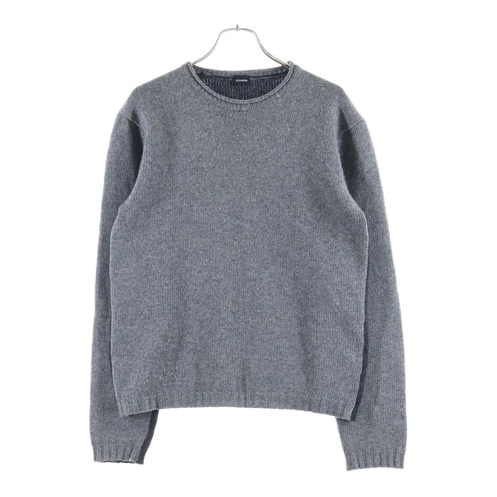 JIL SANDER (ジルサンダー) 背面切替 カシミヤクルーネックセーター ニット ブラック/グレー