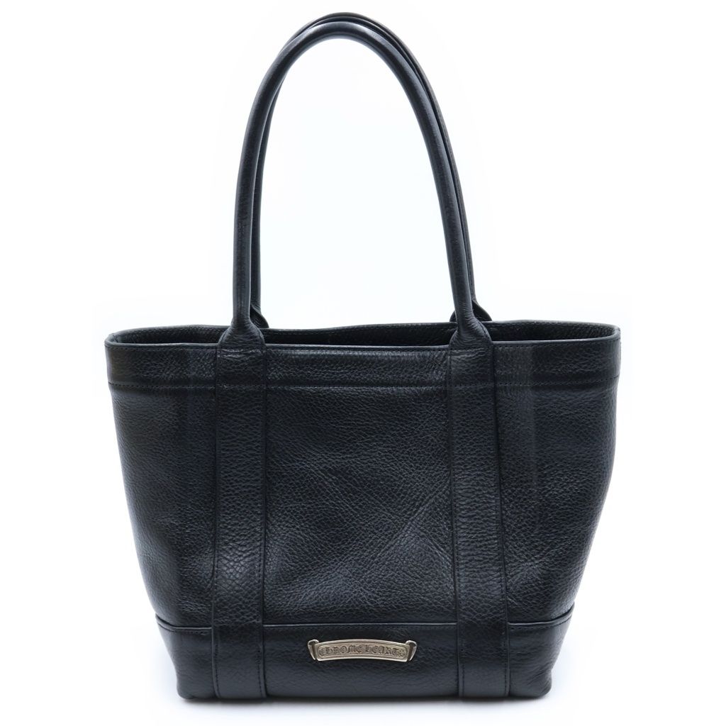 CHROME HEARTS (クロムハーツ) TOTE MINI トートミニ ラベル付きレザートートバッグ ブラック レディース 322,245円