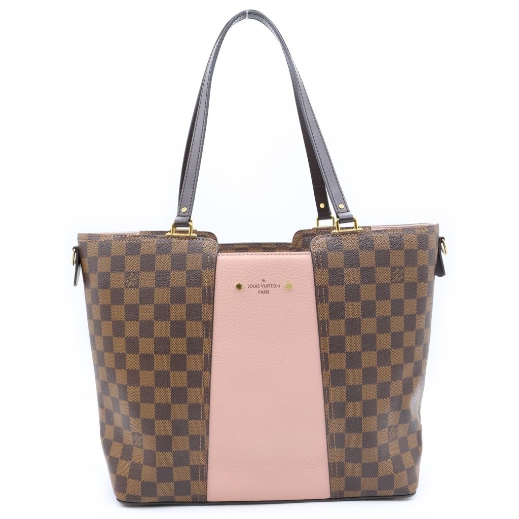 LOUIS VUITTON (ルイヴィトン) ダミエ ジャージー マグノリア トート ショルダーバッグ PVC レザー ブラウン/ピンク N44041 82,583円