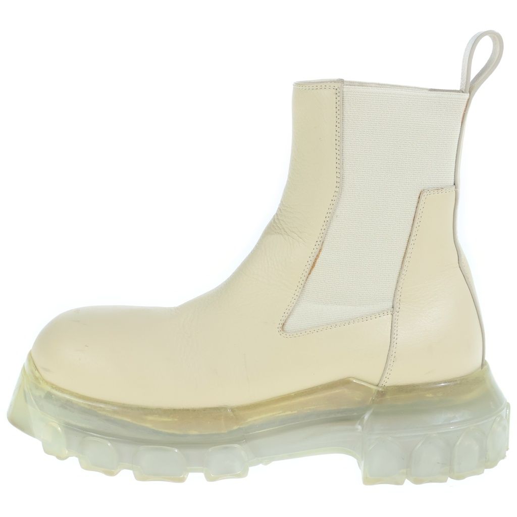 Rick Owens (リックオウエンス) 22SS BEATLE BOZO TRACTOR ビートル ボゾ トラクター サイドゴアブーツ クリーム RP01B4881 レディース