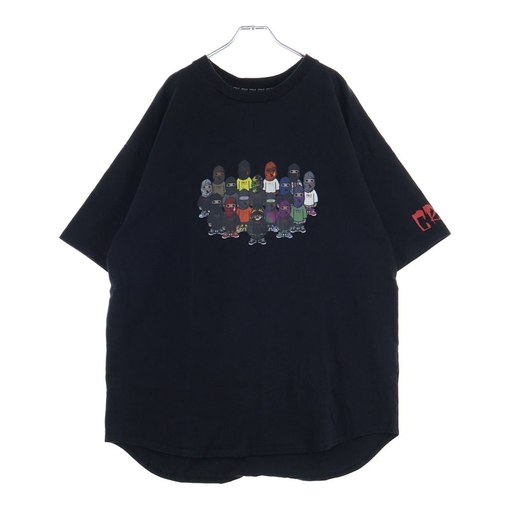 cvtvlist (カタリスト) CREW S/S TEE 2101090307 クループリントクルーネック半袖Tシャツ ブラック