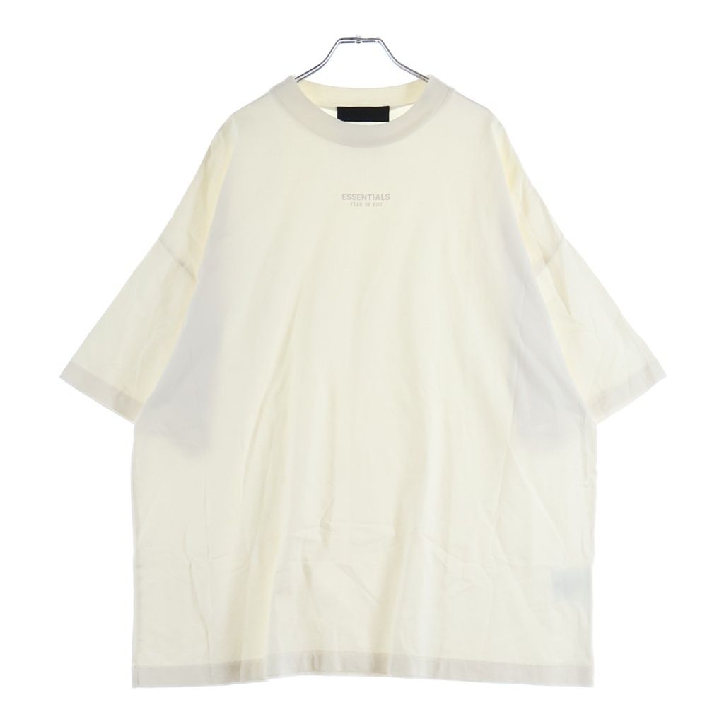 FEAR OF GOD ESSENTIALS (フィアオブゴッド エッセンシャルズ) RUBBER LOGO S/S TEE ラバーロゴショートスリーブTシャツ クルーネック半袖Tシャツ ホワイト