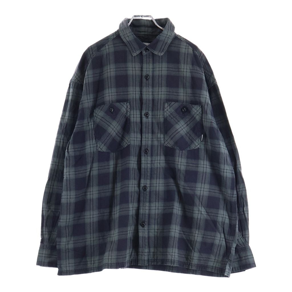 NEIGHBORHOOD (ネイバーフッド) 22AW NEL CHECK SH LS . CO 2ポケット チェック柄 フランネル 長袖シャツ ロングスリーブ カーキ/ネイビー 222ARNH-SHM01 10,579円