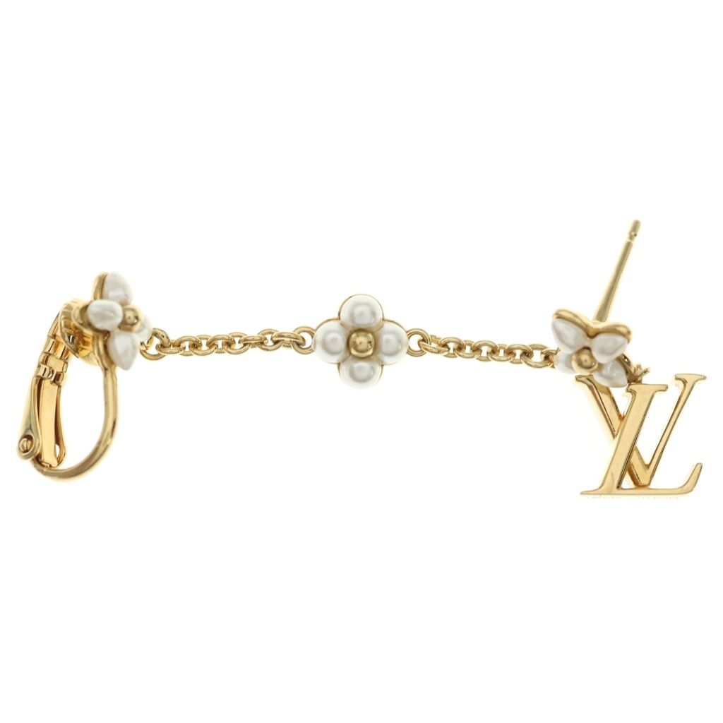 LOUIS VUITTON (ルイヴィトン) モノグラム フローラグラム ピアス イヤーカフ 片耳用 メタル ゴールド フェイクパール M01026 32,282円