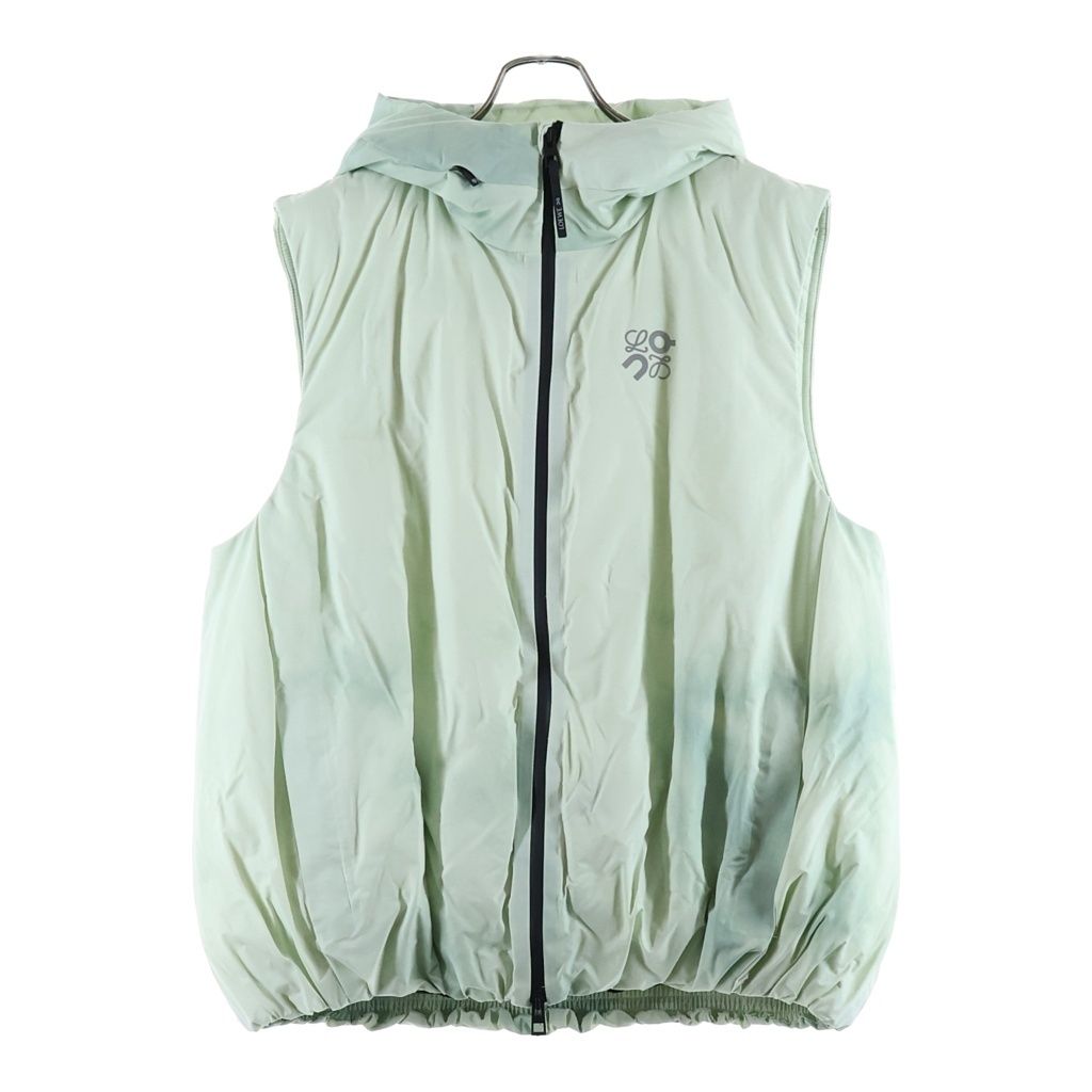LOEWE (ロエベ) ×On Running PUFFER VEST オン ランニング タイダイ テクニカルシェル フーデッドパファーベストジャケット グリーンH929Y02W24