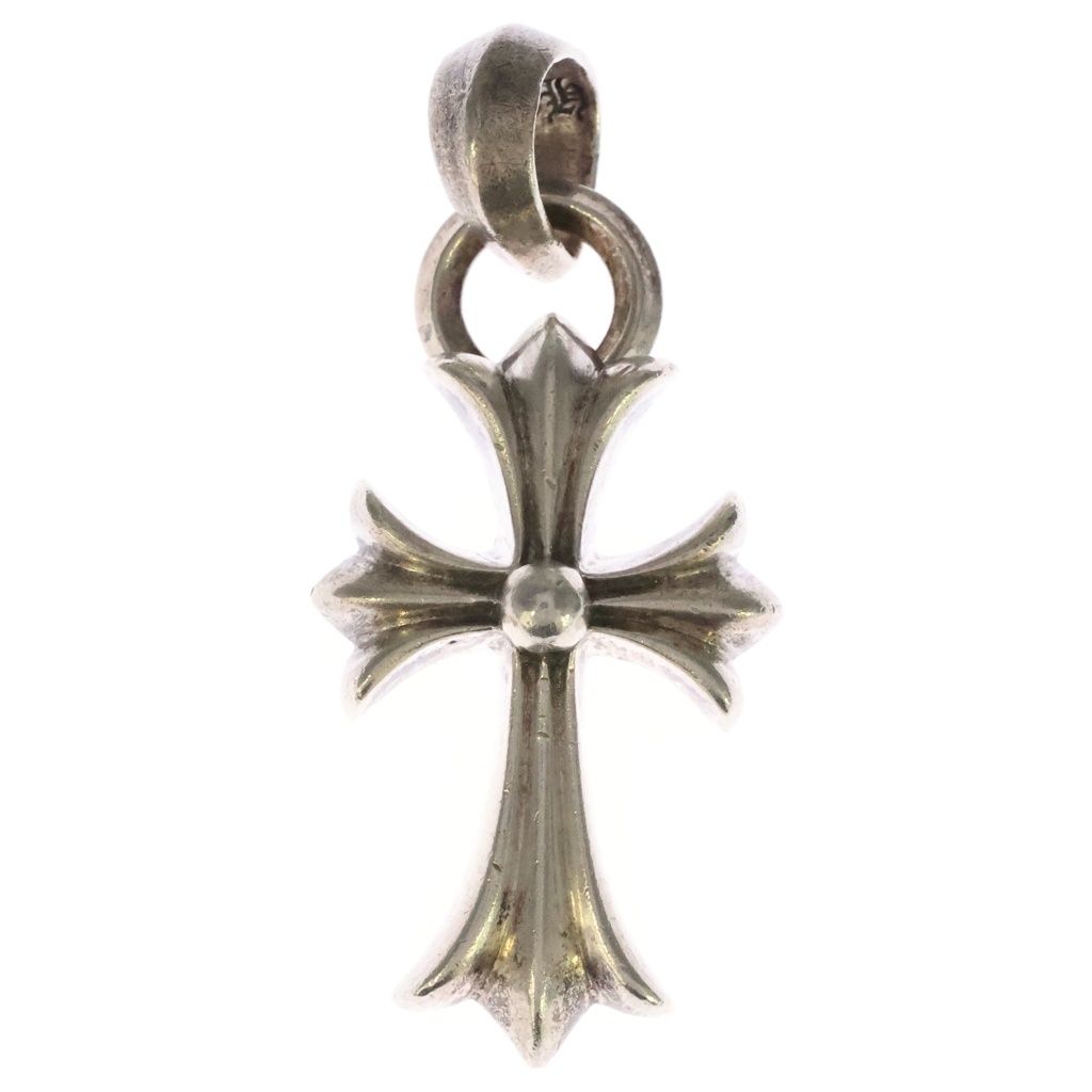 CHROME HEARTS (クロムハーツ) CH CRS SML W/BALE Wベイル スモールCHクロス ペンダントトップ シルバー BCA218