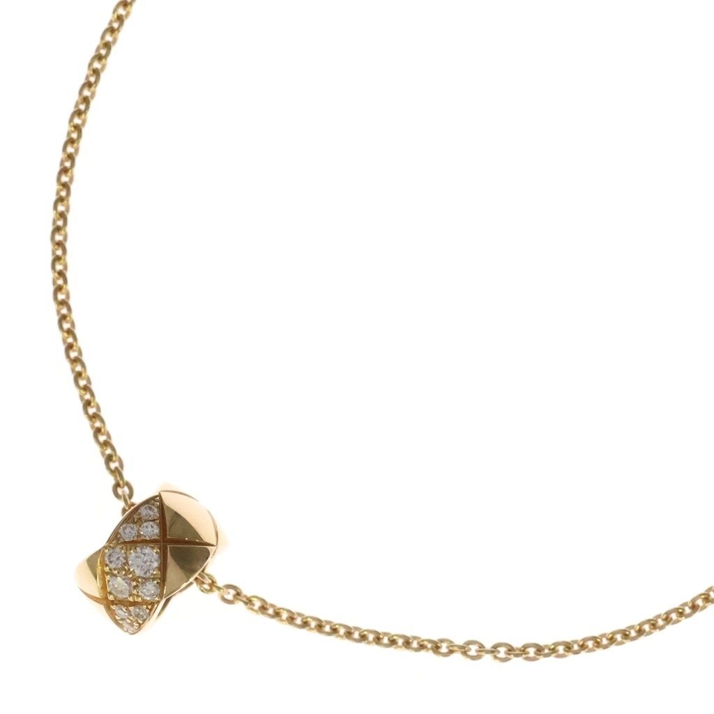CHANEL (シャネル) ココクラッシュ コレクション メレダイヤネックレス ペンダント チェーン イエローゴールド Au750YG J13707