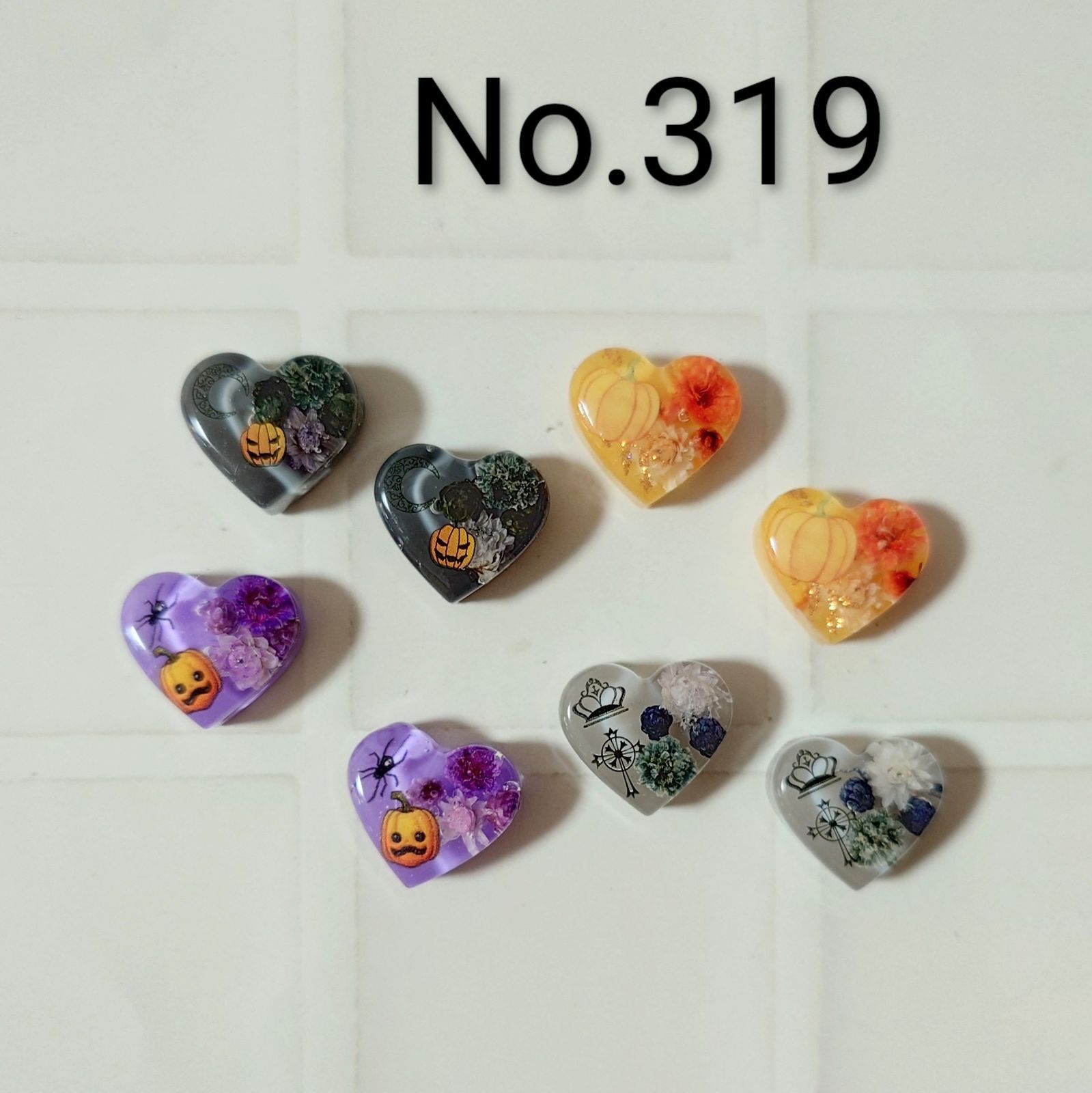 レジン　カボション　ハンドメイド　ハロウィン　アクセサリーパーツ　オリジナルパーツセット　No.319