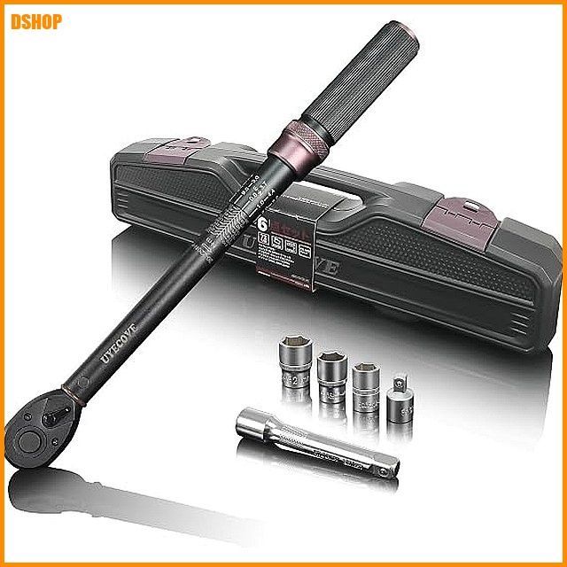 送料無料★トルクレンチセット 1/2インチ 20-220N.m 6点ソケット付属 プレセット型 機械式 高精度±3%【ダブル目盛り 9,327円