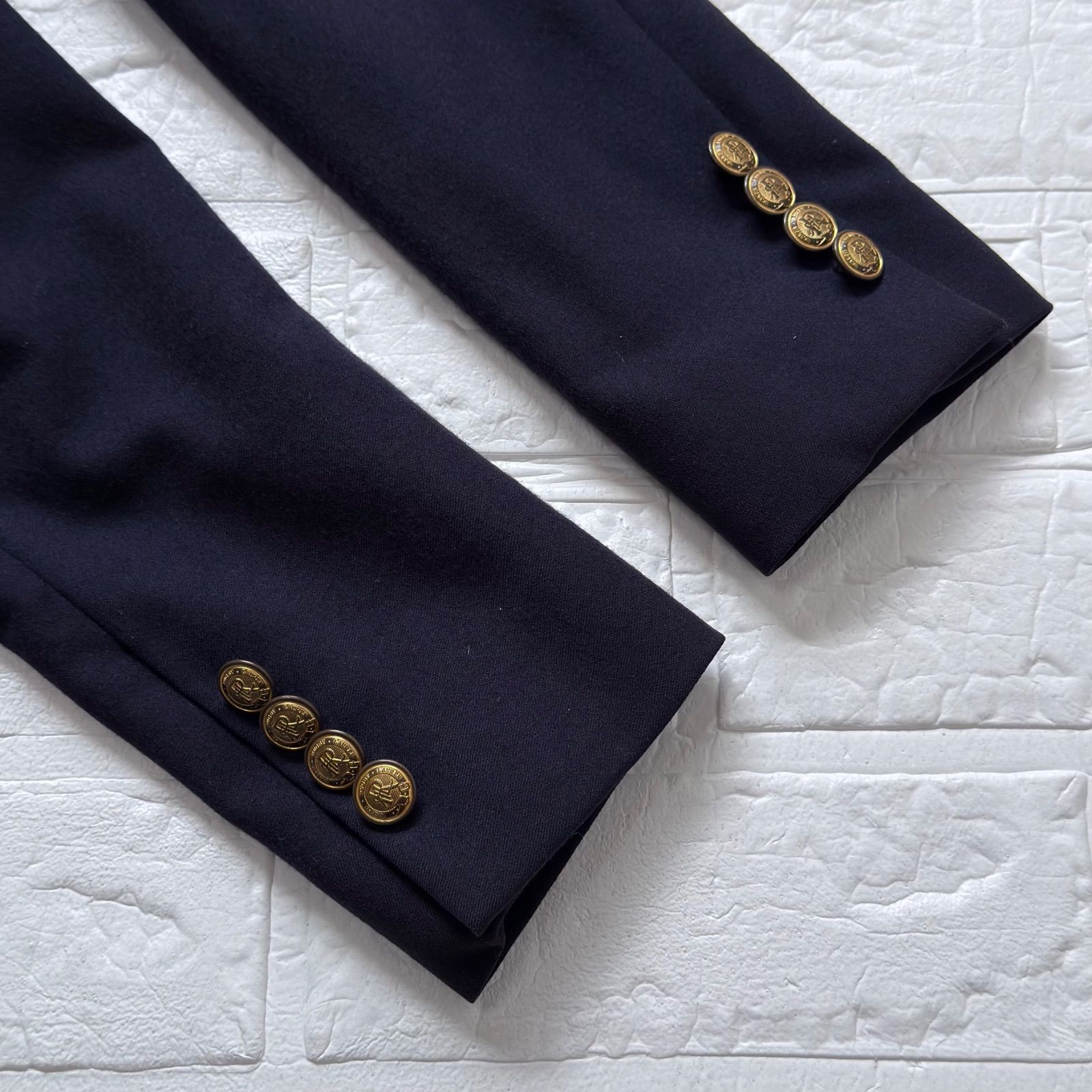 Rugby Ralph Lauren 金釦ブレザー 段返り3B サキソニーウール 総裏 ネイビー サイズ34S (XS相当) / ラグビー ラルフローレン Rugby Ralph Lauren 金釦ブレザー 段返り3B サキソニーウール 総裏 ネイビー サイズ34S (XS相当) / ラグビー ラルフローレン