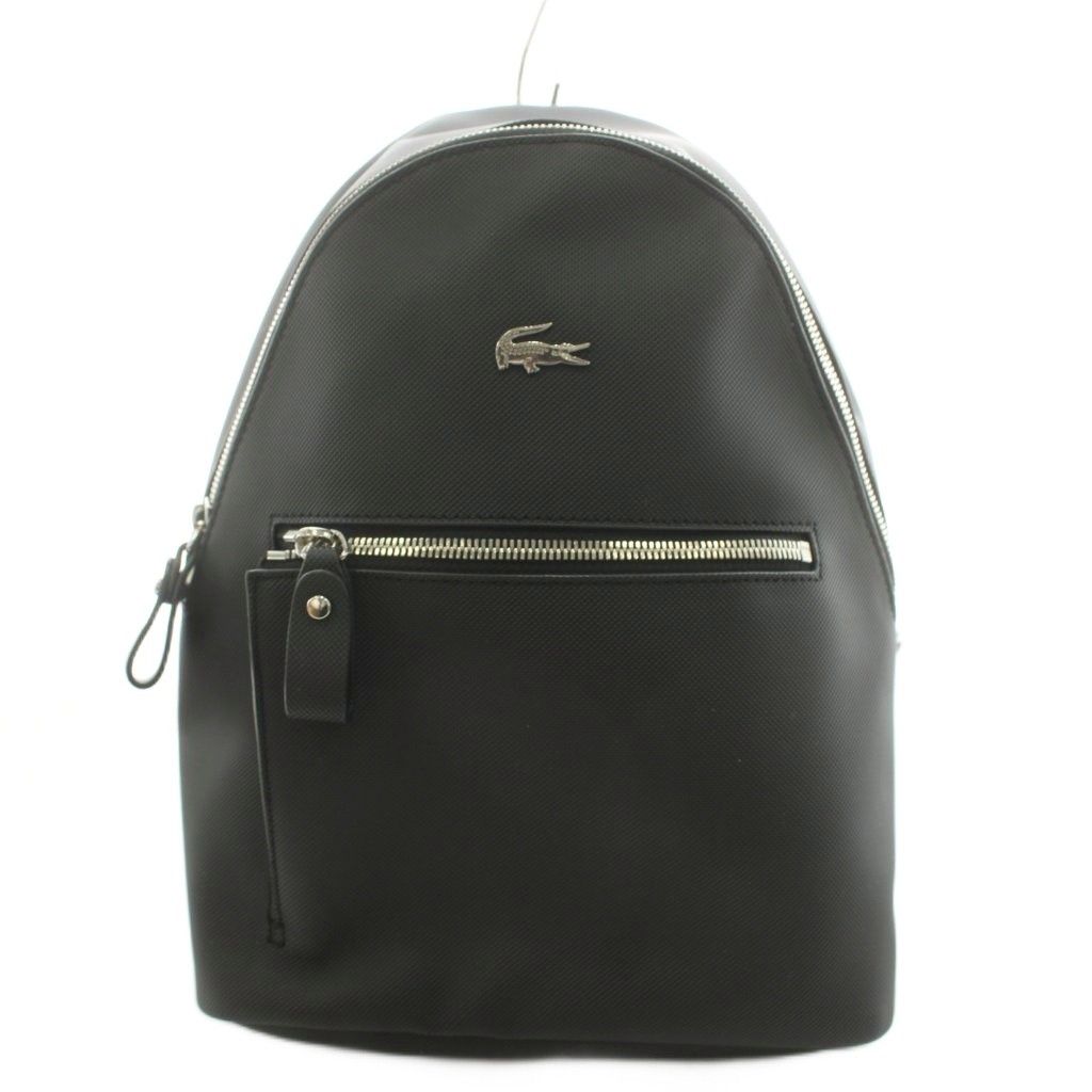 ラコステ LACOSTE デイリー クラシック DAILY CLASSIC ミニマルデイパック リュックサック フェイクレザー ロゴ 黒 ブラック NF2773D 000 /AN