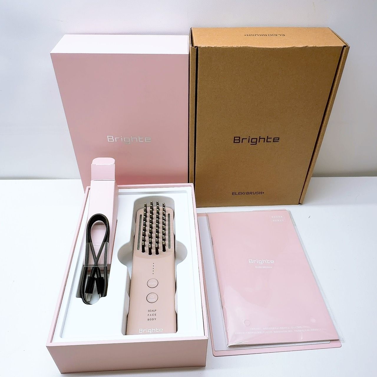 《最新モデル＊新品未使用＊付属品完備》 Brighte ELEKIBRUSH ブライト エレキブラシ プラス ブラシ型 美顔器 ,2608N220