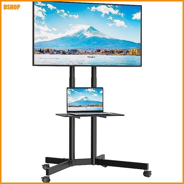 送料無料★BONTEC キャスター付きテレビスタンド ハイタイプ 32～75インチ対応 耐荷重55kg VESA600×400mm 10,711円