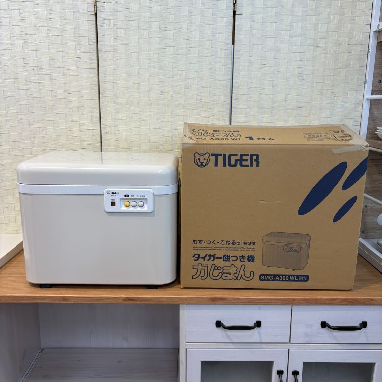 【中古品】TIGER タイガー 餅つき機 力じまん SMG-A360 2021年製 元箱付き〓