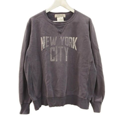 レミレリーフ REMI RELIEF NEWYORK CITY クルーネックスウェット L パープル系 プリント 長袖 トレーナー トップス