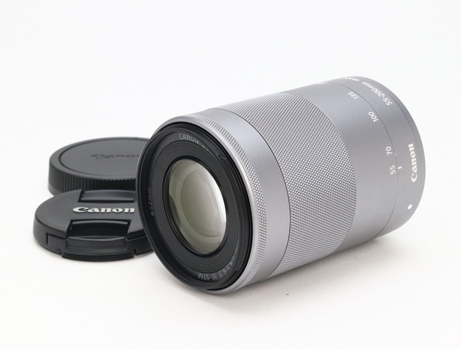 C (難あり) Canon キヤノン EF-M 55-200mm F4.5-6.3 IS STM シルバー 返品不可 88-144