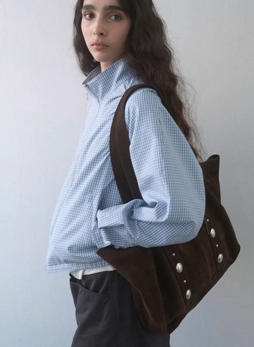 （新品）基準 Regular Check Blouson Sky Blue