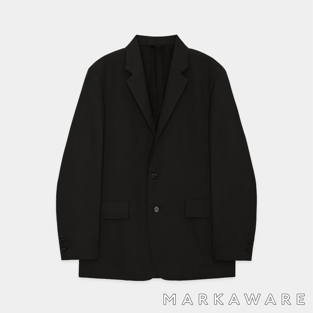 【MARKAWARE/マーカウェア】Sports Coat - Black / 3/60 オーガニックウールサバイバルクロス〓 - スポーツコート / A26C07JK01C【送料無料】