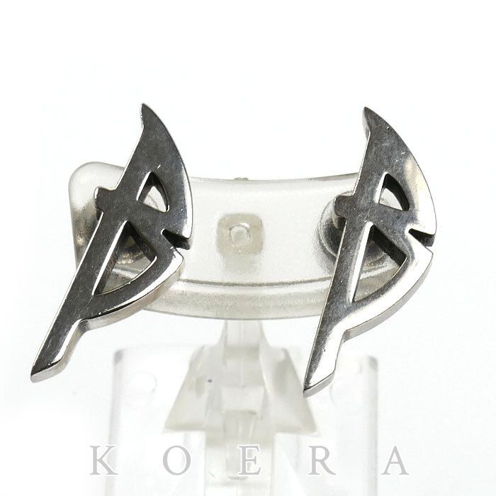 BALENCIAGA バレンシアガ 真鍮 TYPO METAL ピアス 787785TZ99I0911