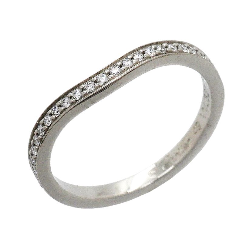 【6jhb0246】カルティエ リング バレリーナ Pt950 プラチナ ダイヤモンド ＃49【中古】レディース 82,225円