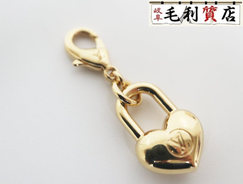ルイヴィトン LOUIS VUITTON LV チャーム パドロック ハート M04275 GP ゴールド 極上美品 ペンダントトップ アクセサリー