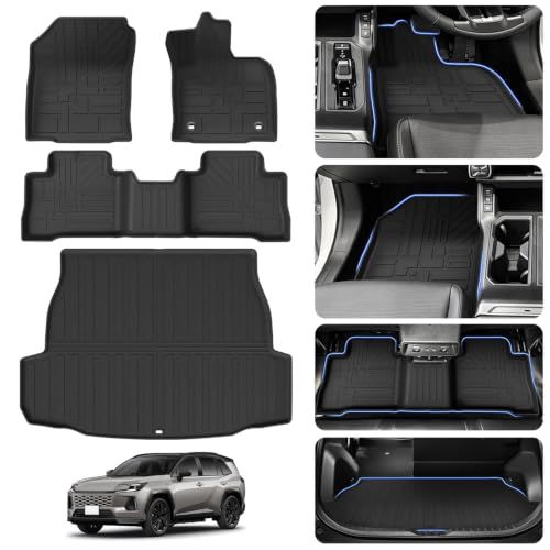トヨタ 新型RAV4 60系 フロアマット&セカンドマット&トランクマット ラブ4 カーマット フルセット 2025年12月? | ラブ4 60系 フロアマット 滑り止め TPE素材 耐汚れ 防水 車種専用設計 取付簡単AR 5910ad93