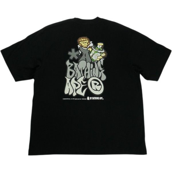 Size【M】 A BATHING APE ア ベイシング エイプ GRAFFITI RELAXED FIT TEE BLACK Tシャツ 黒 【中古品-良い】 30015758 8,750円