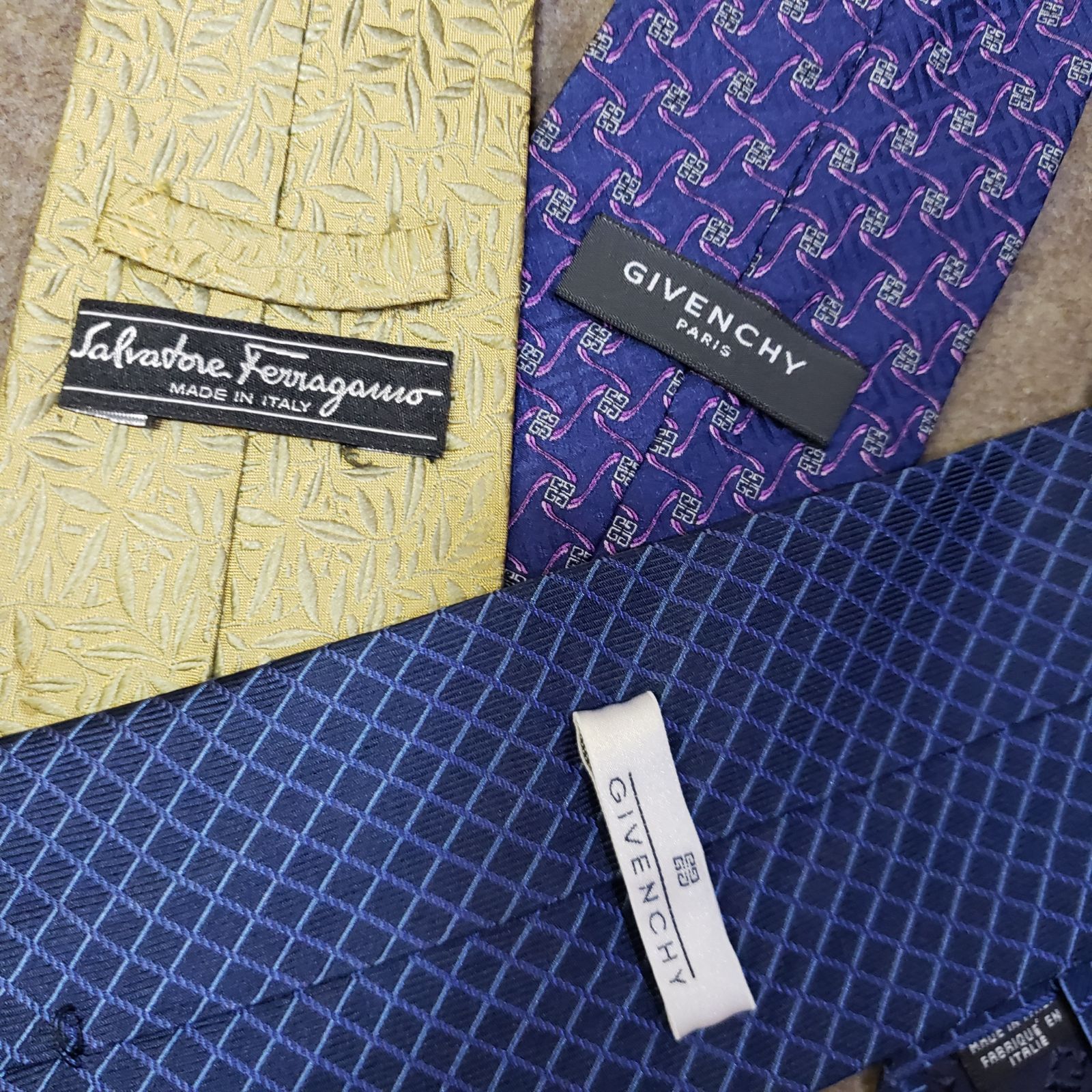 GIVENCHY ジバンシィ／Salvatore Ferragamo サルヴァトーレ フェラガモ ネクタイ 3本セット u7642f 7,784円