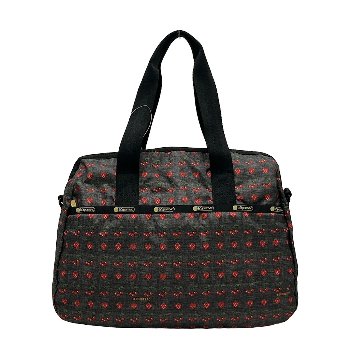 LESPORTSAC(レスポートサック) ボストンバッグ美品 - ダークグレー×レッド×マルチ イチゴ/本体ロックなし 7,007円