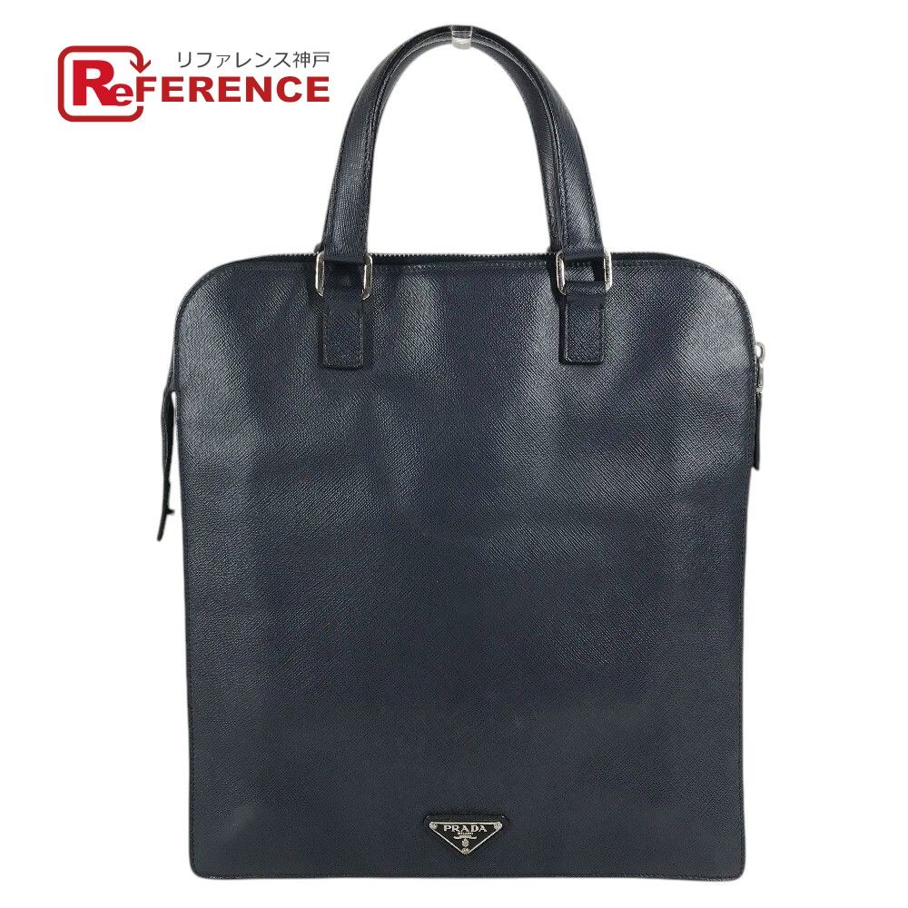 PRADA プラダ ビジネスバッグ トライアングルロゴ 三角ロゴ プレート サフィアーノレザ－ ブルー 27,083円